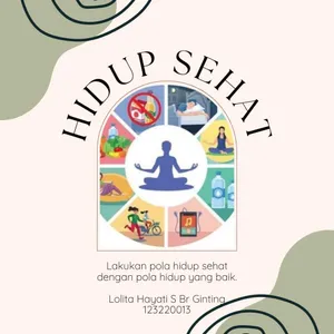 Pola makan sehat, olahraga, tidur yang cukup, manajemen energi dan pentingnya hidup sehat masa kuliah.