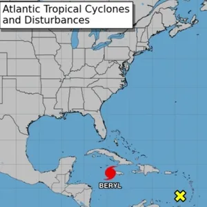Hurricane  BERYL at Cayman islands. july04/2024