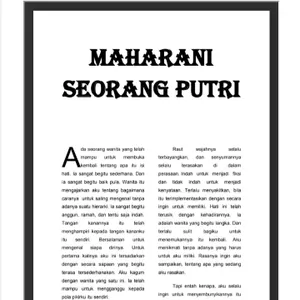 38. " Maharani Seorang Putri "