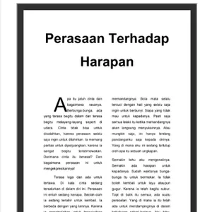 39. " Perasaan Terhadap Harapan "