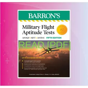 Ebook Military Flight Aptitude Tests  Fifth Edition 6 Practice Tests + Comprehensive Review (Barron's Test Prep) Read ebook [PDF] By Terry L. Duran