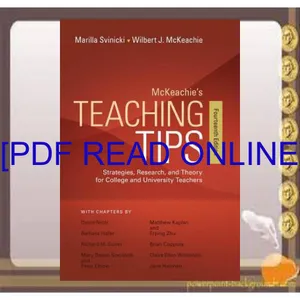 READ [PDF EBOOK EPUB KINDLE] McKeachie's Teaching Tips [READ] KINDLE PDF EBOOK EPUB By Wilbert J. McKeachie