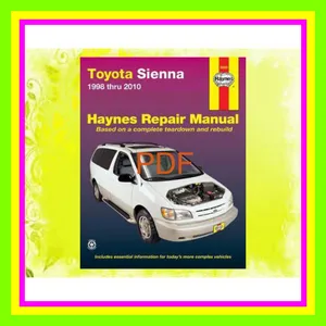 EBOOK pdf Toyota Sienna (1998-2010) Haynes Repair Manual (USA) (Paperback) PDF [Download]