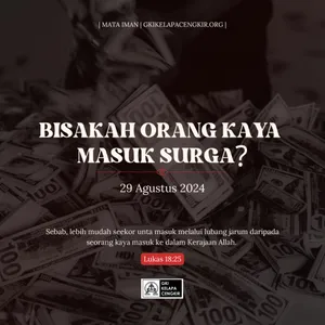 BISAKAH ORANG KAYA MASUK SURGA?