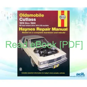 [DOWNLOADPDF] [PDF] Oldsmobile Cutlass &amp; Cutlass Supreme V6 &amp; V8 Gas Engines (74-88) Haynes Repair Manual (Does not include info specific to diesel engine models. ... exclusion noted) (Haynes Repair Manuals) ^#DOWNLOA