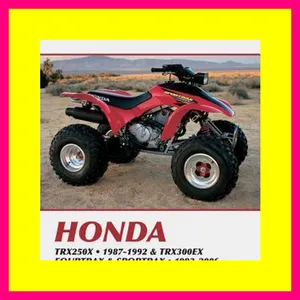 Reading Online Honda TRX250X (1987-1992) &amp; TRX300EX FourtraxSportrax (1993-2006) Service Repai !