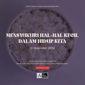 MENSYUKURI HAL-HAL KECIL DALAM HIDUP KITA