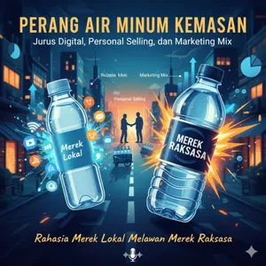 Perang Air Minum Kemasan Jurus Digital,Personal Selling dan marketing mix rahasia merk lokal melawan merk raksasa