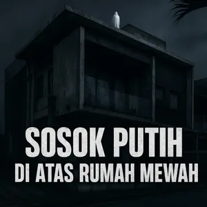 Sosok putih diatas rumah mewah 