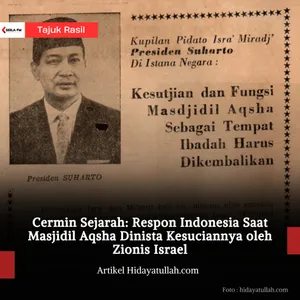 Cermin Sejarah: Respon Indonesia Saat Masjidil Aqsha Dinista Kesuciannya oleh Zionis Israel