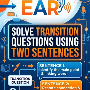Solve Transition Questions Using Two Sentences