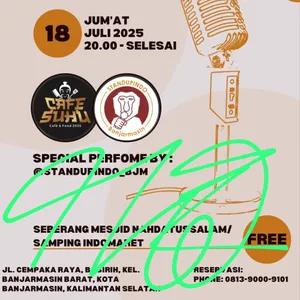 Open Mic Cafe Suhu 18 Juli 2025