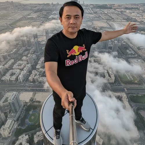 Selfie terekstream di tempat tinggi belahan dunia