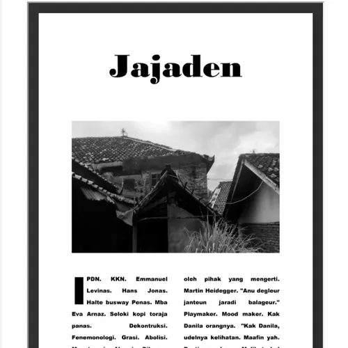 2. Cerpen || " Jajaden " || Karya : Satria Purnama
