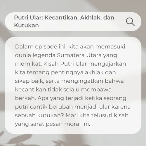 Putri Ular: Kecantikan, Akhlak, dan Kutukan