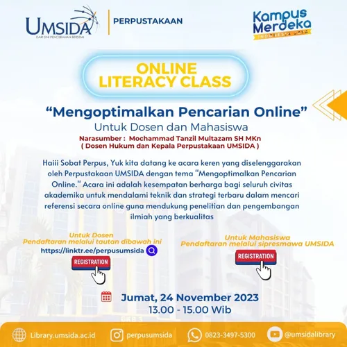 Jelajahi Dunia Informasi Digital Bersama OLC UMSIDA: Pintar Pencarian Online untuk Sukses Akademis
