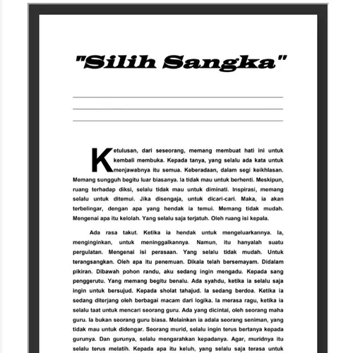 36. " Silih Sangka "