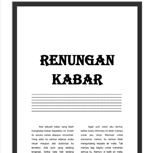 42. " Renungan Kabar "