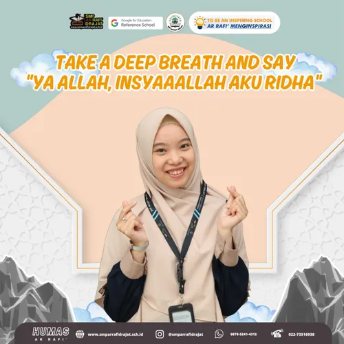 Take a deep breath and say "Ya Allah, insyaaAllah aku ridha"