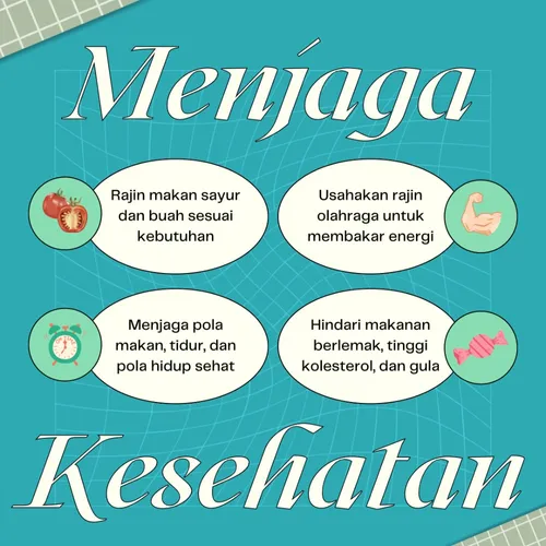 pola makan sehat, olahraga, tidur yang cukup, manajemen energi dan pentingnya hidup sehat selama masa kuliah.