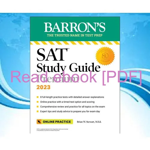 [READ EBOOK] SAT Study Guide Premium  2023 Comprehensive Review with 8 Practice Tests + an Online Timed Test Option (Barron's SAT Prep) mobi ePub By Brian W. Stewart M.Ed.