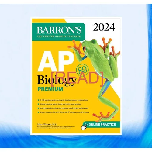 PDF AP Biology Premium  2024 Comprehensive Review With 5 Practice Tests + an Online Timed Test Option (Barron's AP Prep) EBOOK pdf By Mary Wuerth M.S.
