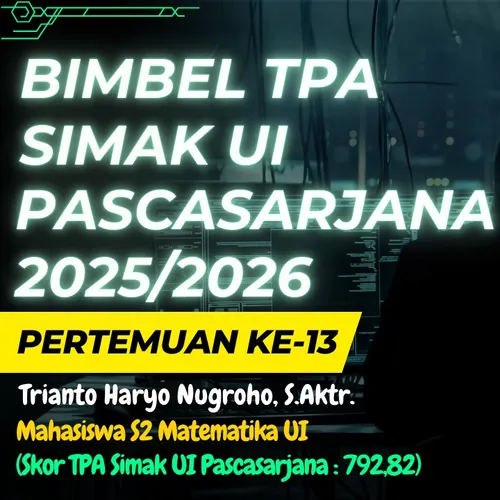 P13-BIMBEL TPA SIMAK UI PASCASARJANA 2025-2026 (TPA VERBAL TO 1 SIMAK UI PASCASARJANA 2025 NO. 1-13)