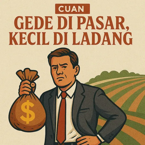 Cuan Gede di Pasar, Kecil di Ladang
