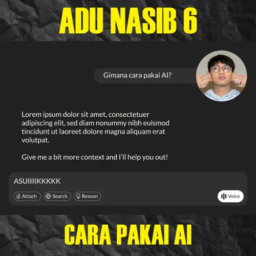 ADU NASIB 6 - CARA MENGGUNAKAN AI