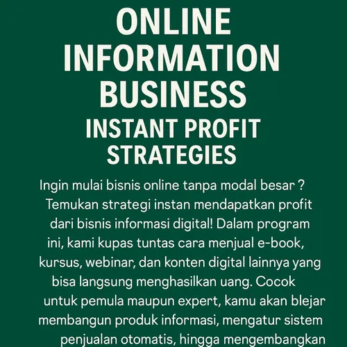 Online Information Business: Instant Profit Strategies
