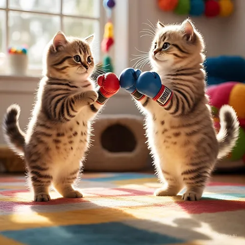 Boxing Kitten