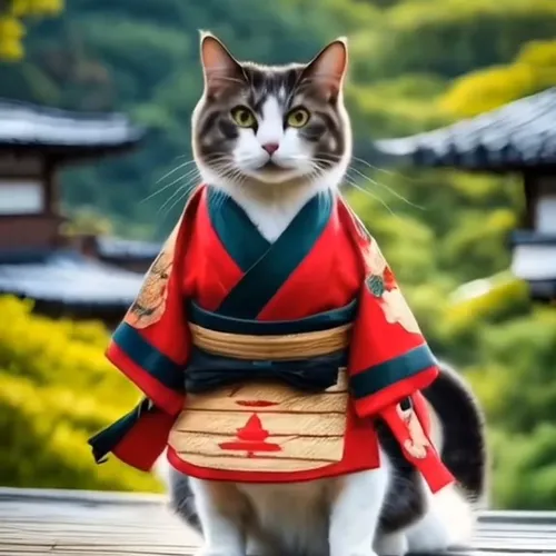 Avil Kucing Samurai Hadapi Monster Jahat
