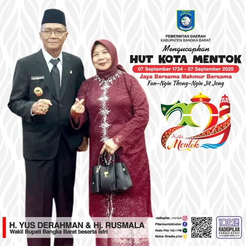 HUT Kota Mentok yang ke 291 Tahun oleh Wakil Bupati Bangka Barat