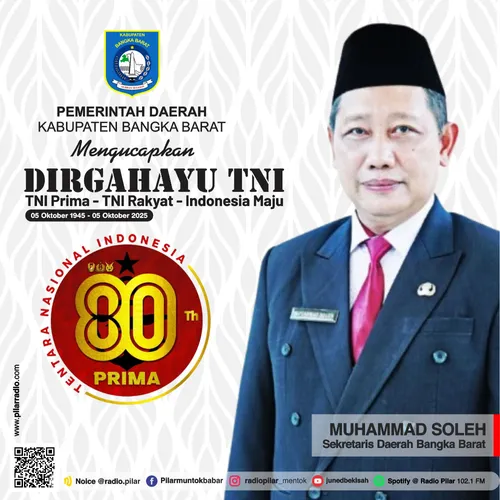 HUT TNI ke 80 oleh M. Soleh - Sekretaris Daerah Kabupaten Bangka Barat