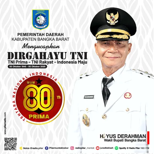 HUT TNI ke 80 oleh H. YUS DERAHMAN - Wakil Bupati Bangka Barat