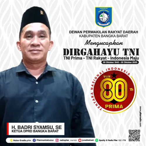 HUT TNI ke 80 oleh H. BADRI SYAMSU - DPRD Kabupaten Bangka Barat