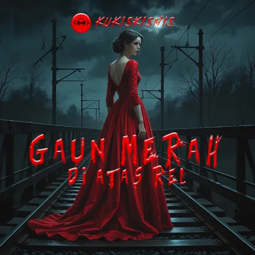 GAUN MERAH DI ATAS REL
