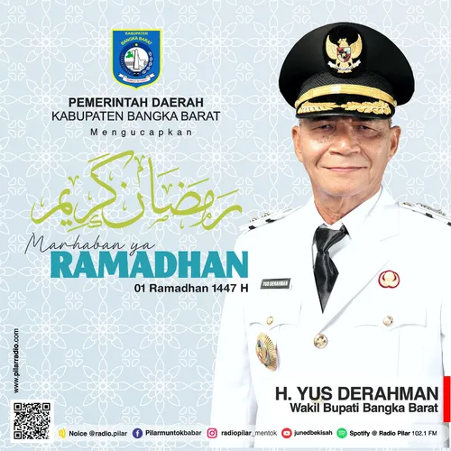 Wakil Bupati Bangka Barat H. Yusderahman mengucapkan Marhaban ya Ramadhan 1447 H