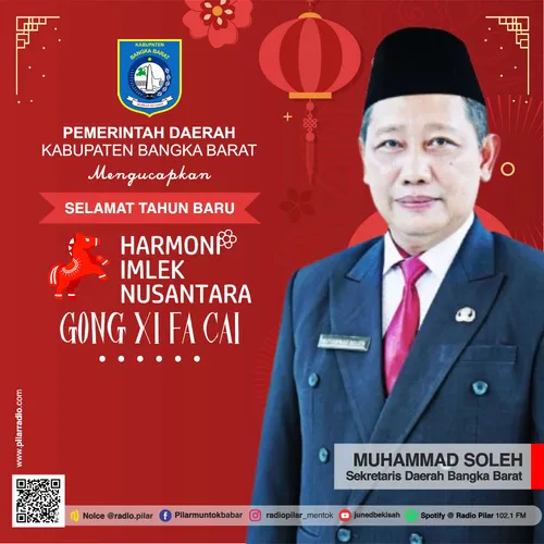 Sekda Bangka Barat mengucapkan Happy New Year 2026 Imlek Gong Xi Fa Cai