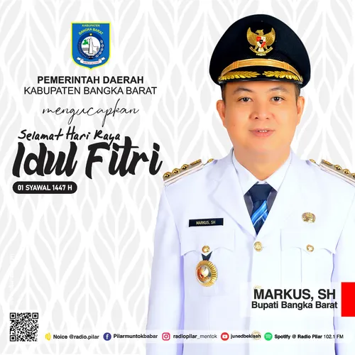 Bupati Bangka Barat Markus, SH Mengucapkan Selamat Hari Raya Idul Fitri 1447 Hijriah