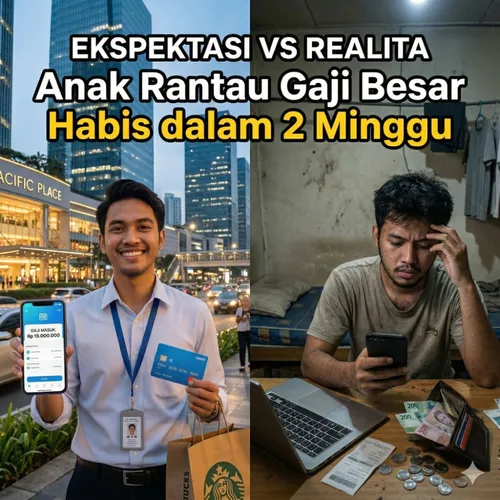 Ekspektasi vs Realita: Anak Rantau Gaji Besar Habis dalam 2 Minggu - Jeda Fana