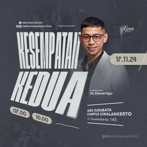 “KESEMPATAN KEDUA” | Ps. Steven Ngui 