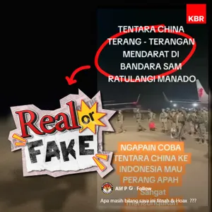 Video Bernarasi Tentara Cina Mendarat di Bandara Sam Ratulangi Manado? Real or Fake?