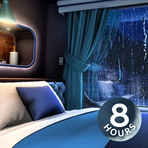 Rain Sounds for Sleeping & Train Ambience | Fall Asleep in Luxury Train 8 Hours