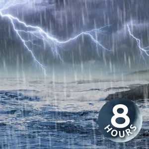 Heavy Rain & Thunder + Big Ocean Waves Helps You Sleep | 8 Hours
