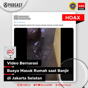 Video Bernarasi Buaya Masuk Rumah saat Banjir di Jakarta Selatan 