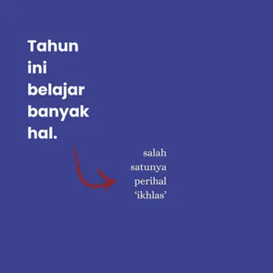 tahun ini belajar banyak hal