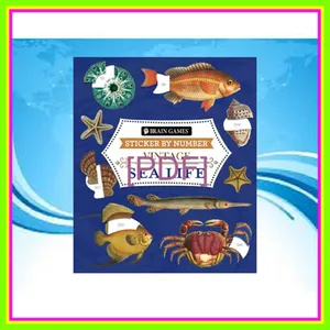 [read ebook] pdf Brain Games - Sticker by Number - Vintage Sea Life (28 Images to Sticker) Ebook pdf By Publications International