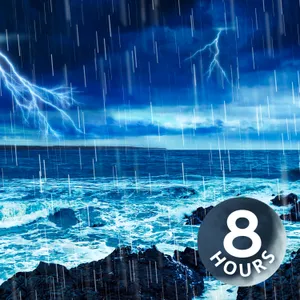 Large Ocean Waves + Epic Rain & Thunder = Best Sleep Ever! | 8 Hours