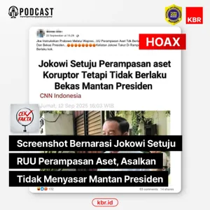 Screenshot Bernarasi Jokowi Setuju RUU Perampasan Aset, Asalkan Tidak Menyasar Mantan Presiden?